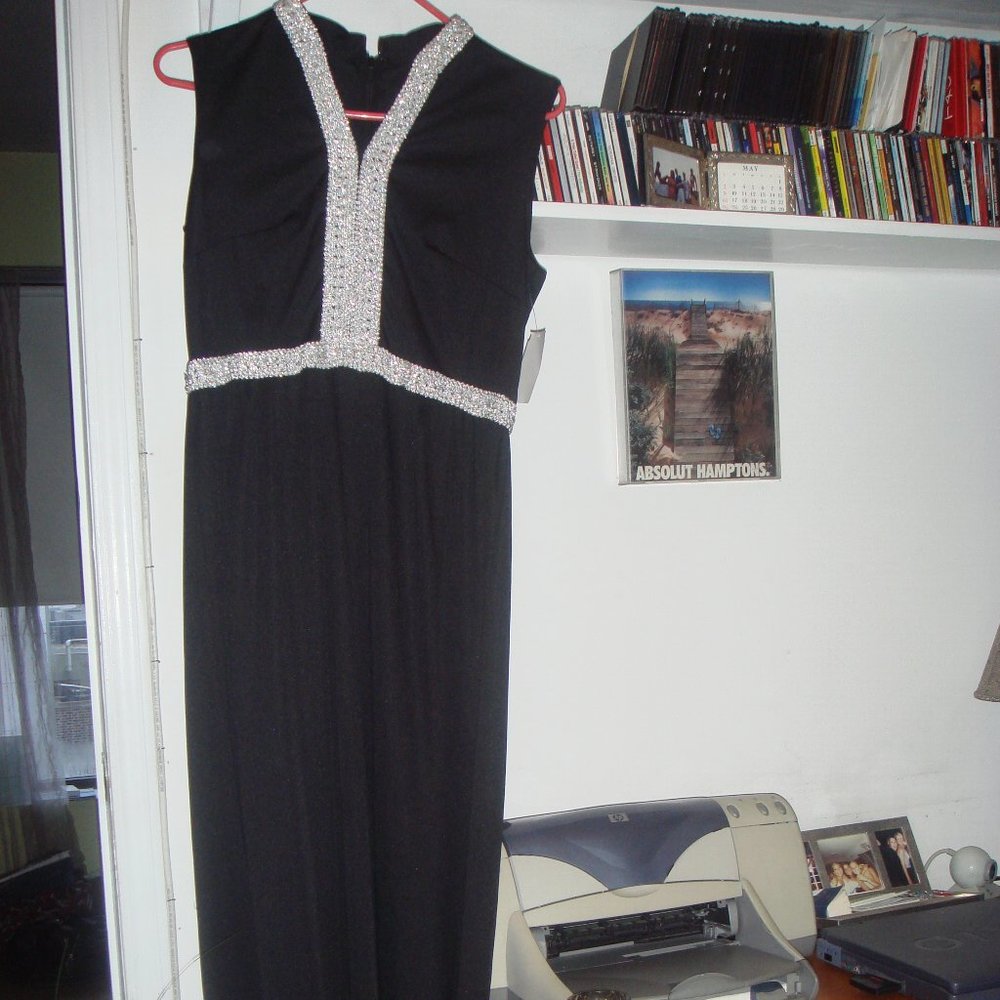 Vintage Black & Silver Dress